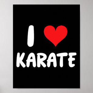 Ik hou van Karate - Hart - Vechtkunst  Poster
