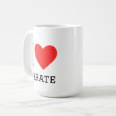 Ik hou van karate koffiemok (Voorkant links)