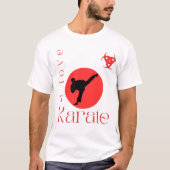 Ik hou van karate martial arts t-shirt (Voorkant)