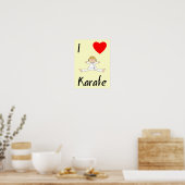 Ik hou van Karate Poster (Keuken)