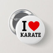 Ik hou van Karate Ronde Button 5,7 Cm (Voorkant /achterkant)