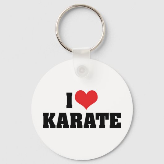 Ik hou van Karate Sleutelhanger (Voorkant)