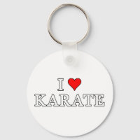 Ik hou van Karate Sleutelhanger
