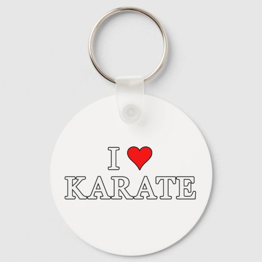 Ik hou van Karate Sleutelhanger (Voorkant)