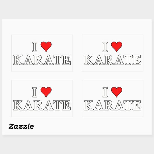 Ik hou van Karate Sticker (Vel)
