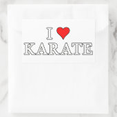 Ik hou van Karate Sticker (Tas)