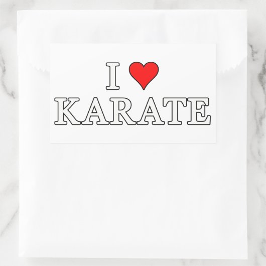 Ik hou van Karate Sticker (Tas)