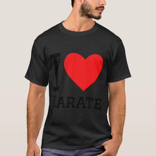 Ik hou van Karate T-shirt  (Voorkant)