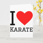 Ik hou van Karate T-shirt Kaart (Gele Bloem)