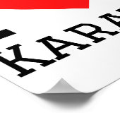Ik hou van Karate T-shirt  Poster (Hoek)