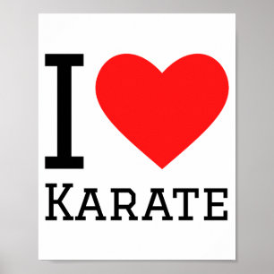 Ik hou van Karate T-shirt Poster