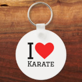 Ik hou van Karate T Shirt  Sleutelhanger (Voorkant)