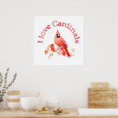 Ik hou van kardinalen poster (Keuken)
