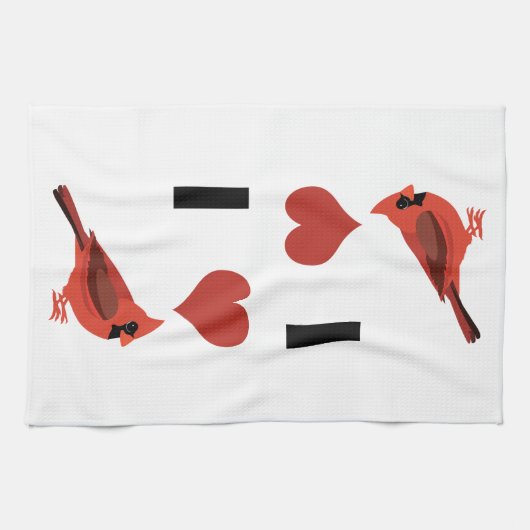 Ik hou van Kardinalen Theedoek (Horizontaal)