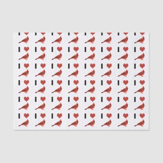 Ik hou van Kardinalen Tissuepapier (Voorkant)