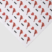 Ik hou van Kardinalen Tissuepapier (Detail)