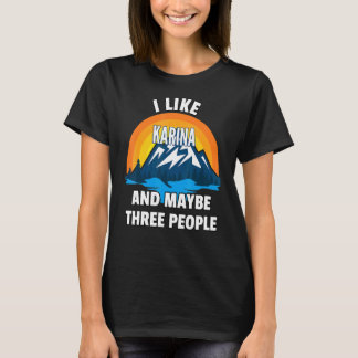 Ik hou van Karina en misschien drie mensen T-shirt