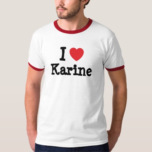 Ik hou van Karine hart T-Shirt (Voorkant)