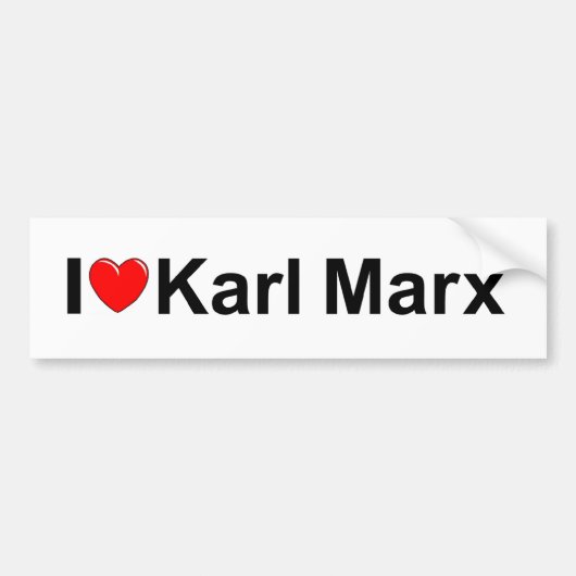 Ik hou van Karl Marx Bumpersticker (Voorkant)