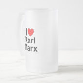 Ik hou van Karl Marx Matglas Bierpul (Voorkant links)