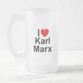 Ik hou van Karl Marx Matglas Bierpul (Links)