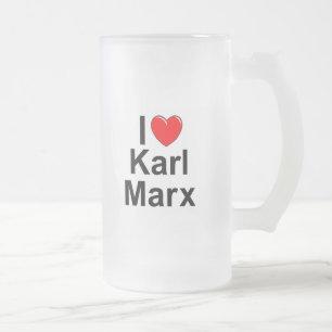 Ik hou van Karl Marx Matglas Bierpul