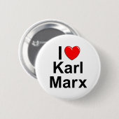 Ik hou van Karl Marx Ronde Button 5,7 Cm (Voorkant /achterkant)