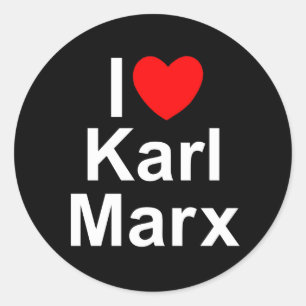 Ik hou van Karl Marx Ronde Sticker