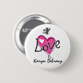 Ik hou van Karyn Debracy Ronde Button 5,7 Cm (Voorkant /achterkant)