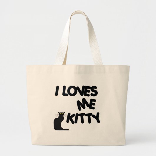 Ik hou van Kat Grote Tote Bag (Voorkant)