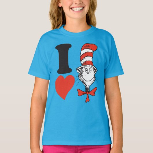 Ik hou van Kat in de Hoed T-shirt (Voorkant)