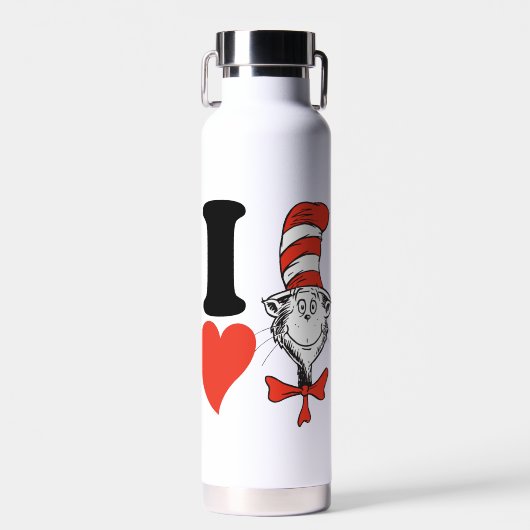 Ik hou van Kat in de Hoed Waterfles (Voorkant)