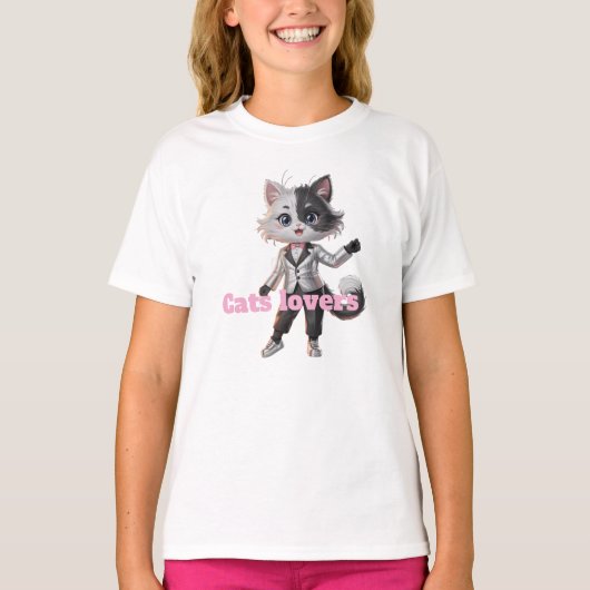 Ik hou van kat t-shirt (Voorkant)
