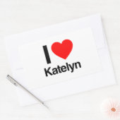 ik hou van katelyn rechthoekige sticker (Envelop)