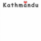 Ik hou van Kathmandu Nepal Sticker (Voorkant)