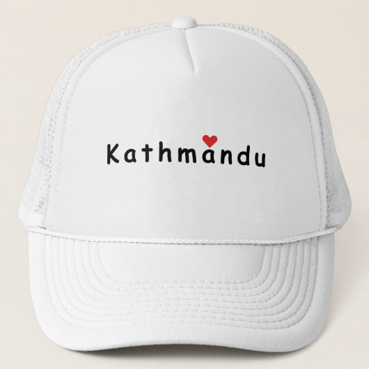 Ik hou van Kathmandu Nepal Trucker Pet (Voorkant)