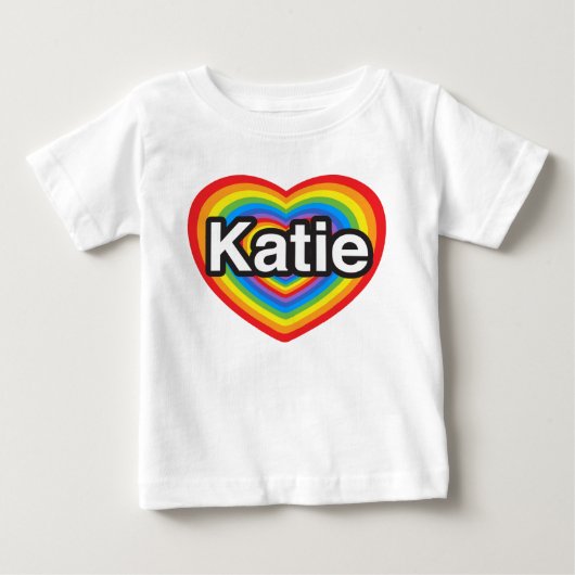 Ik hou van Katie. Ik hou van je Katie. Hart (Voorkant)