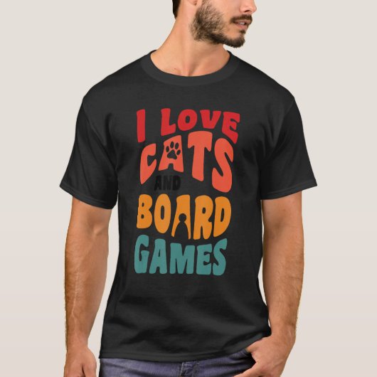 Ik hou van katkatkatten in spelbordspellen 4 t-shirt (Voorkant)