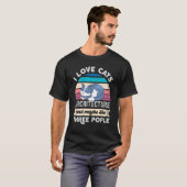 Ik Hou Van Katten Architectuur En Drie Mensen Leuk T-shirt (Voorkant volledig)