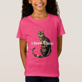 Ik hou van katten! Bengale kat T-Shirt