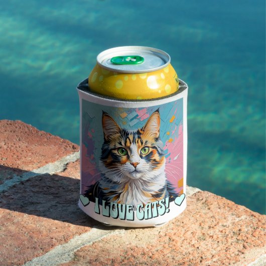 Ik hou van katten! blikjeskoeler (Insitu Zwembad)