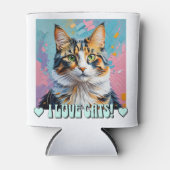 Ik hou van katten! blikjeskoeler (Voorkant)