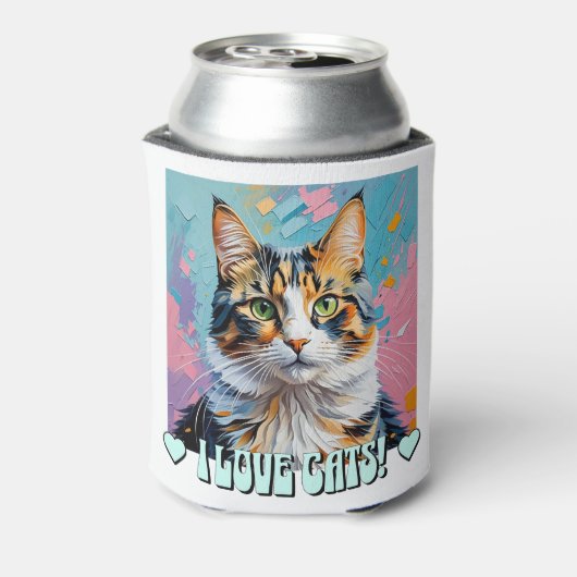 Ik hou van katten! blikjeskoeler (Blikje Achterkant)