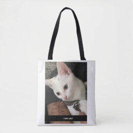 Ik hou van katten boodschappentas. Ik haat mensen Tote Bag