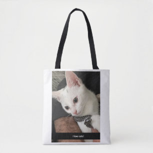 Ik hou van katten boodschappentas. Ik haat mensen  Tote Bag
