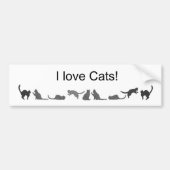 Ik hou van katten bumper sticker (Voorkant)