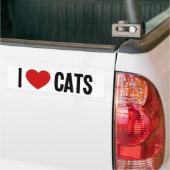 Ik hou van katten bumpersticker (Op Truck)
