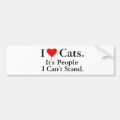 Ik hou van katten bumpersticker (Voorkant)
