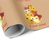 Ik hou van katten cadeaupapier (Rol Hoek)