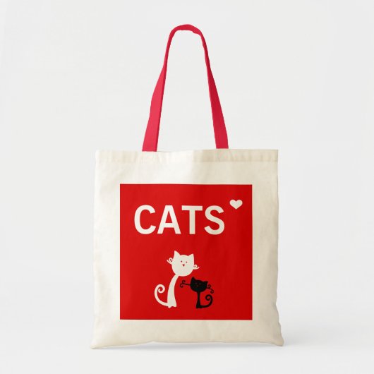 Ik hou van katten canvas tas (Voorkant)